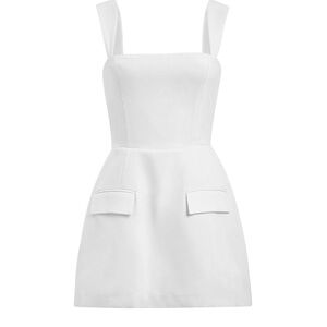 Amanda Uprichard Mini Dress Romper in Ivory